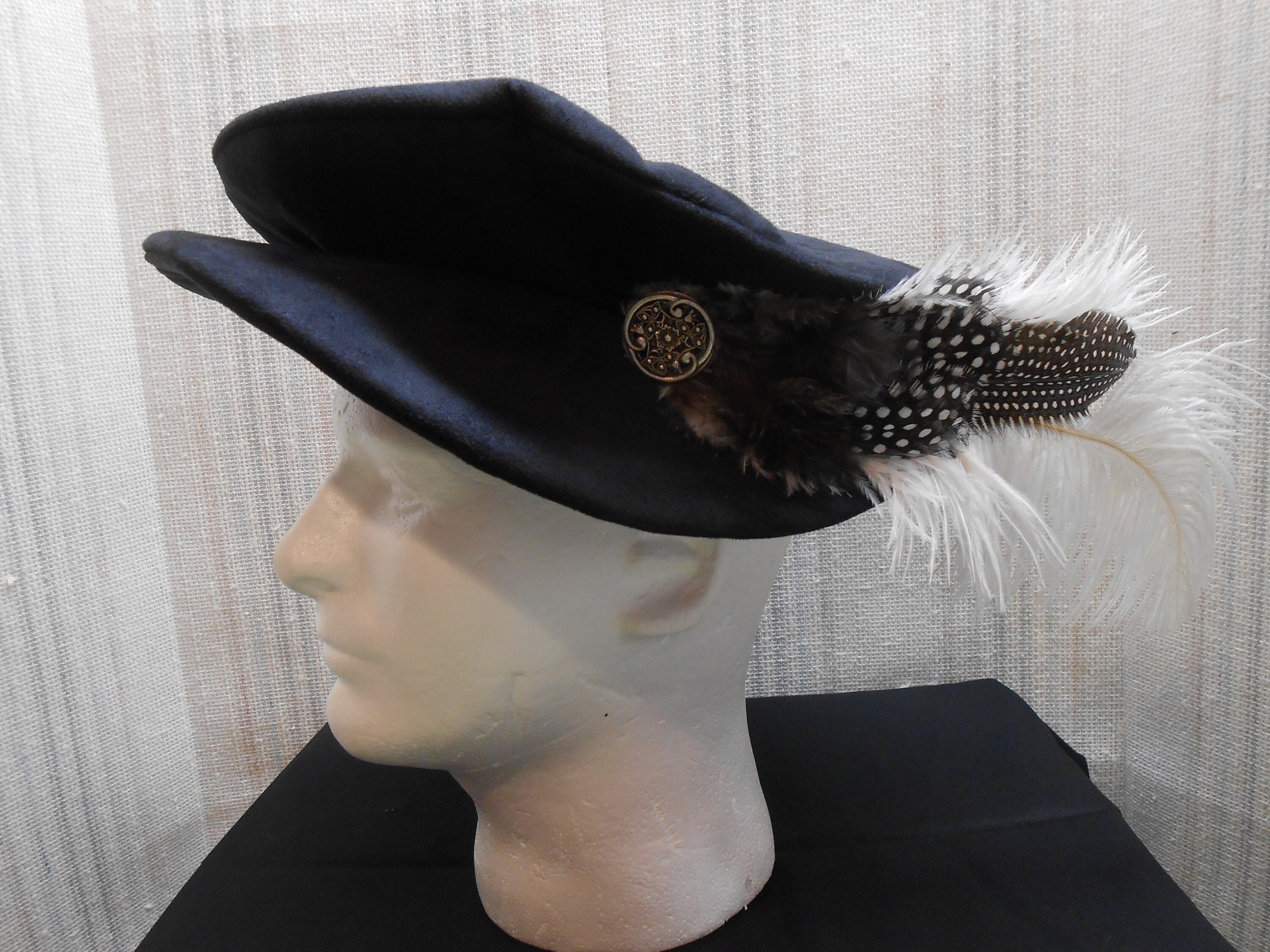 F025 Medieval Renaissance Pancake Hat 