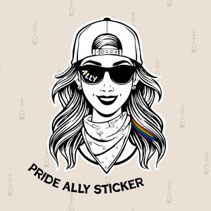 Ally Pride Sticker- LGBTQIA+ Rainbow Face Decal | Gay Pride Ally Sticker | Inclusive Support Vinyl Sticker | Queer Ally Gift