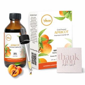My Ace Cold Pressed Carrier Oil with Dropper Natural, Preservative-Free & Fast-Absorbing for Face, Hair, Skin and DIY Blends - 4 fl oz
