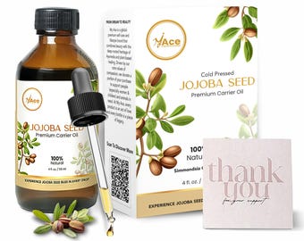 Cold Pressed Jojoba Seed Oil, My Ace, Natural DIY Use - 4 fl oz