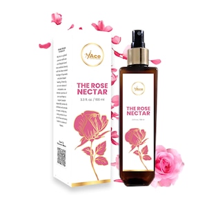 My Ace Rose Nectar Face Mist Hydrating Rose Water Spray with Niacinamide Extract Soothes, Tones & Brightens Skin | Alcohol-Free - 3.3 fl oz