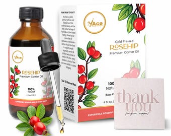 Aceite de semilla de rosa mosqueta prensado en frío: cuidado natural para rostro, piel y cabello, 113 ml