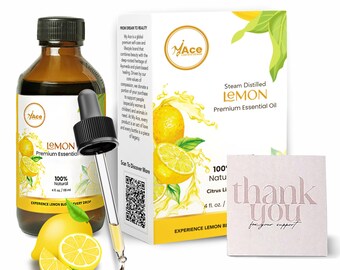Aceite esencial de limón – 100% puro, cítricos prensados en frío, aromaterapia, 118 ml