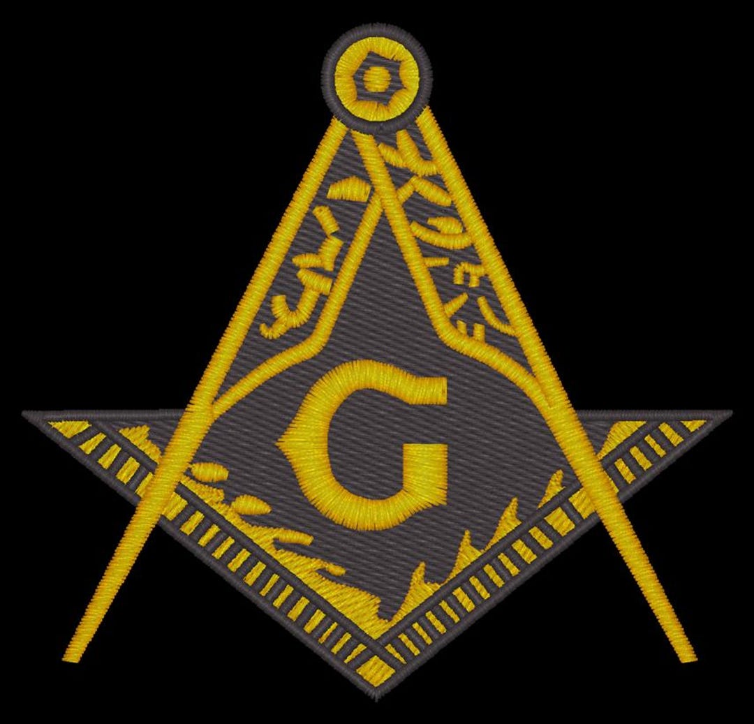 Masonic Logo Embroidery Design | Freemason Square & Compass Patch File ...