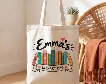 Personlig biblioteksväska - Present till läsare eller bokälskare