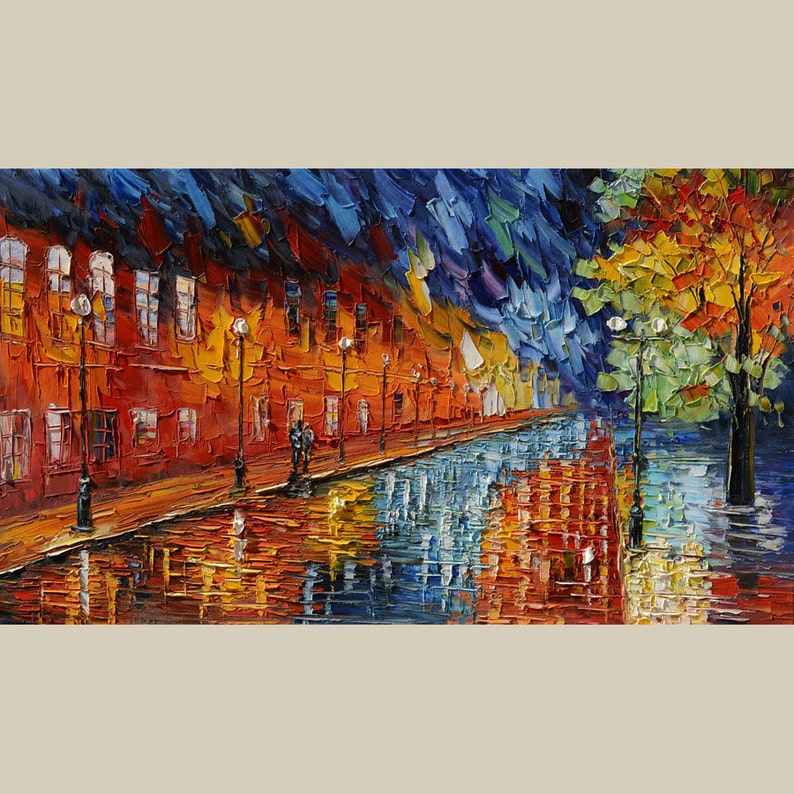 Made to Order Oil Painting Cityscape Painting Palette Knife on Etsy
