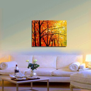 Painting ORIGINAL Colorful painting impasto painting Modern painting bright colors red, orange painting ready to hang gift image 3