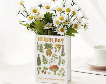 Herbology Plants Wizard Pottery Ceramic Book Vase