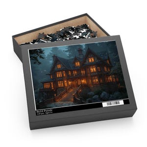 Cozy Mystery Puzzle - 120, 252, 500-Piece, Nighttime Scene, Home Decor, Gift for Puzzle Lovers, Family Activity, Game Night