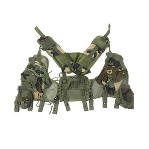US Military Woodland Tactical Load Bearing Vest, Reyes Surplus