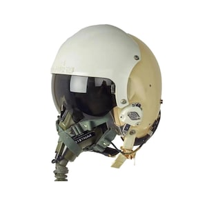 Vintage HGU-26/P US Air Force Pilot Helmet, Vietnam Era, with Oxygen Mask