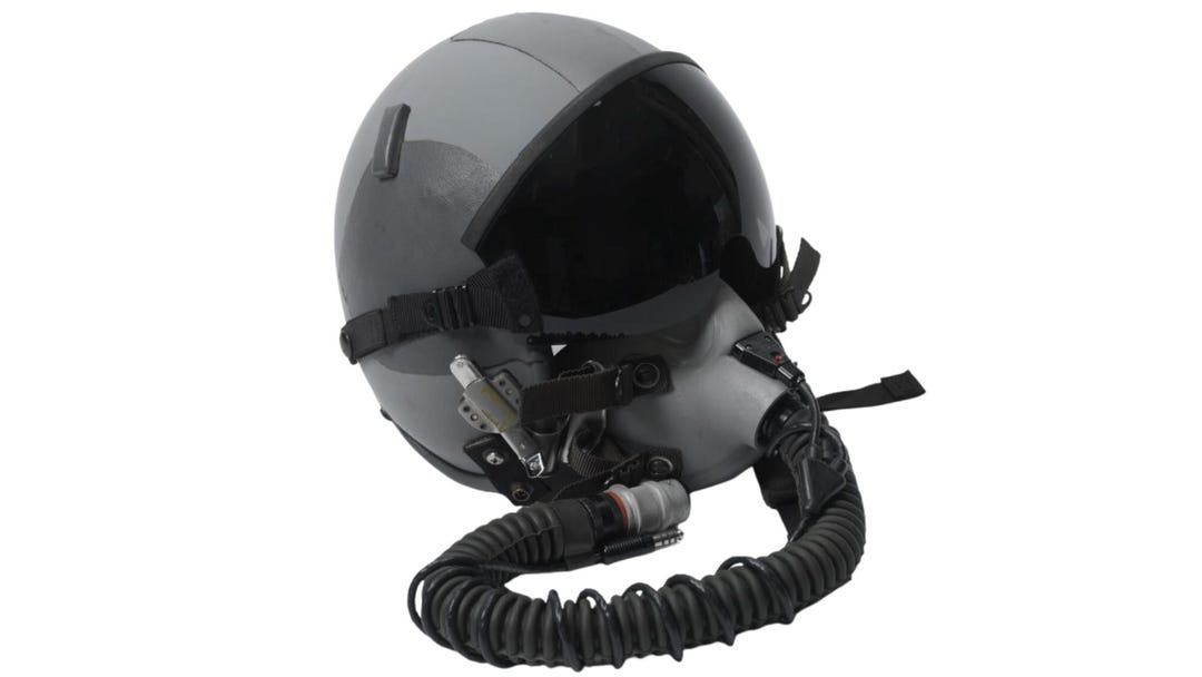 Vintage USAF HGU-55/P Flight Helmet With Oxygen Mask – Size S, L