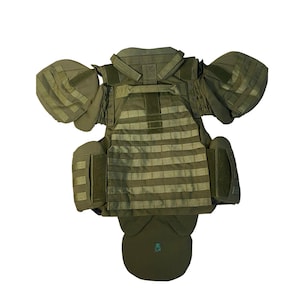 Original FORT DEFENDER-2 Olive Body Armor with Shoulder Pads (FSB Alpha TsSN) Full Kevlar but without plates