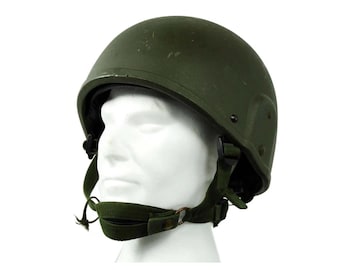 Vintage UK GS MK6 Combat Helmet, Cold War Era, Olive Drab