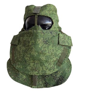 Vintage 6B49 Permyachka Ratnik Combat Face Mask, Ballistic Shield, Post-Soviet Military Surplus