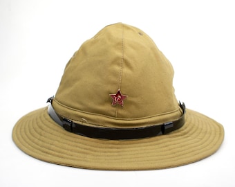 Sombrero afgano panameño caqui postsoviético original de la época postsoviética, gorra táctica militar de la guerra de Afganistán, Kalinin para exteriores, excedente.