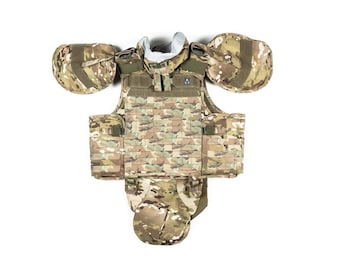Original Vintage FORT Gladiator C Bulletproof Vest Multicam + MOLLE Pouches, Vintage Post-Soviet Assault Body Armor, Special Forces Surplus