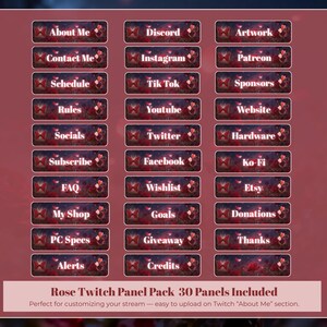 Rose Nocturne — Animated Stream Overlay Pack | Twitch & OBS Overlays ...