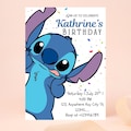 Stitch Editable Birthday Invitation Template, Printable Birthday Invitations, Digital Kids Party Invite, Digital Bday Card Invite, Stitch