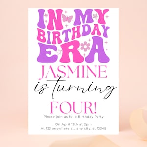 in my birthday era birthday invitation music party invite eras party invitation friendship bracelet invitation eras mobile invitation