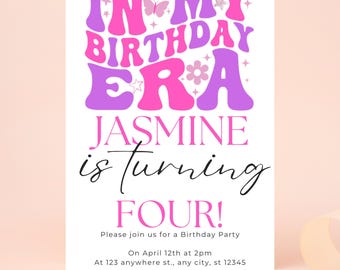 in my birthday era birthday invitation music party invite eras party invitation friendship bracelet invitation eras mobile invitation