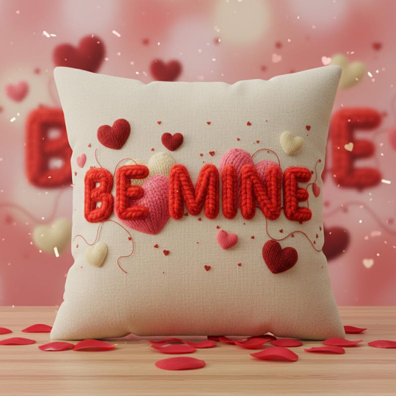 Valentines Day PNG Bundle Faux Yarn Latch Hook Yarn Bow Coquette ...