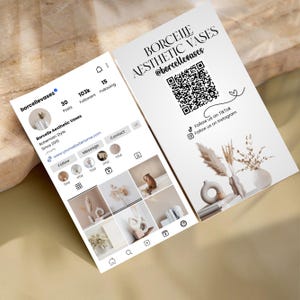 Instagram Business Card, Editable Esthetician Templates, Ig Business Card, Skincare Template, Social Media Tempalte, Qr Code Business Card