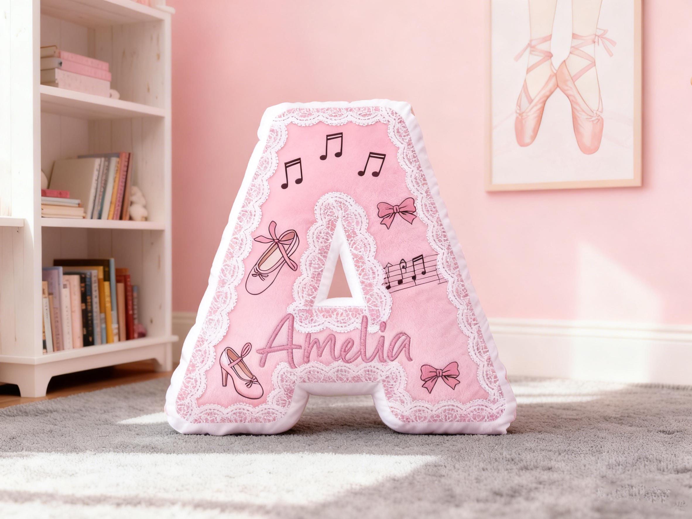 Custom Ballet Dance Alphabet Throw Pillow,ballet Letter Throw Pillow ...
