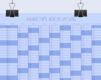 2026 Calendar Poster – Classic Semi-Glossy Paper | High-Quality Annual Planner | Minimalist & Sustainable