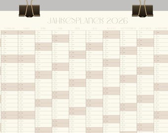 2026 Calendar Poster – Classic Semi-Glossy Paper | High-Quality Annual Planner | Minimalist & Sustainable