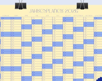 2026 Calendar Poster – Classic Semi-Glossy Paper | High-Quality Annual Planner | Minimalist & Sustainable