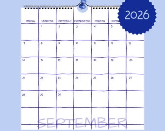 Minimalist Calendar 2026 | Designer Monthly Calendar | Modern Wall Calendar | Stylish Planner for Home & Office