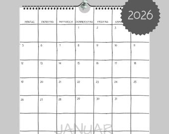 Minimalist Calendar 2026 | Designer Monthly Calendar | Modern Wall Calendar | Stylish Planner for Home & Office