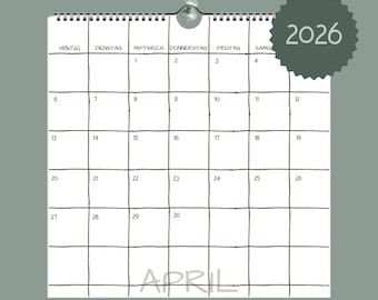 Minimalist Calendar 2026 | Designer Monthly Calendar | Modern Wall Calendar | Stylish Planner for Home & Office