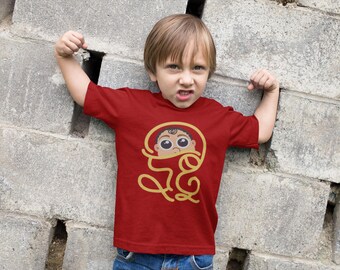 T-shirt imprimé bengali « Dustu » pour enfant T-Touch | Streetwear graphique en coton | Cadeau pour enfants|