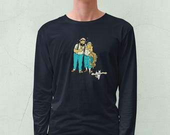 manches longues Tintin et le capitaine Haddock T-Touch | 100 % coton | Cadeau pour lui