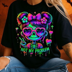 Skeleton Girl PNG Bundle: Spooky-Chic Sublimation Graphic Art