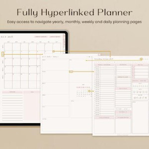 Digital Student Planner for GoodNotes: Academic iPad Planner (365 Days, Undated)(PDF Pattern)