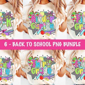 Retro Back to School PNG Bundle: First Day Design (Digital Download)