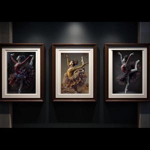Modern Wall Art- Ballet Dancer Bundle: 3 Printable JPGs for Instant Wall Decor