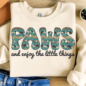 Paws And Enjoy SVG: Dog Mom Shirt, Dog Lover Gift (Digital Download)