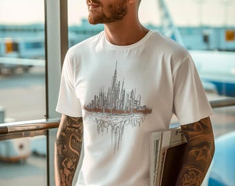 Cityscape Graphic T-Shirt: Urban Skyline, Architect Gift