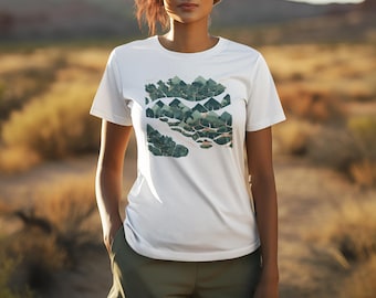 Emerald Mountain T-Shirt: Nature Landscape Tee, Forest Hiking Shirt