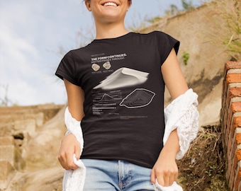 Architektonisches Dünen-T-Shirt, Grafik-T-Shirt „Die Form setzt sich fort“, Unisex-Kunstshirt