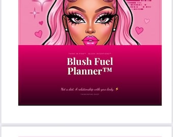 Blush Fuel Planner | Gut Health Tracker, Daily Macro Log (Digital Download)