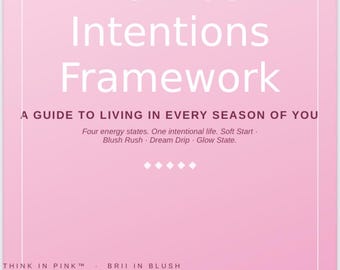 Blush Intentions Framework Ebook | Life Planner, Self Care Workbook (Digital Download)