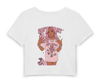 Pink Hair Skater Crop Tee | Women's Baby Tee