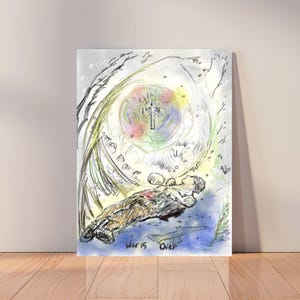 War Is Over Inspired Digital Art – Hand Drawn Peace & Love Wall Print | Anti-War Home Decor | AI-Free Original Artwork