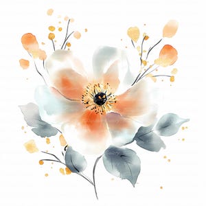Watercolor Flower Clipart Bundle | Transparent PNG | Printable Flower Graphics | Scrapbooking | Digital Download | for Crafts | DIY Projects