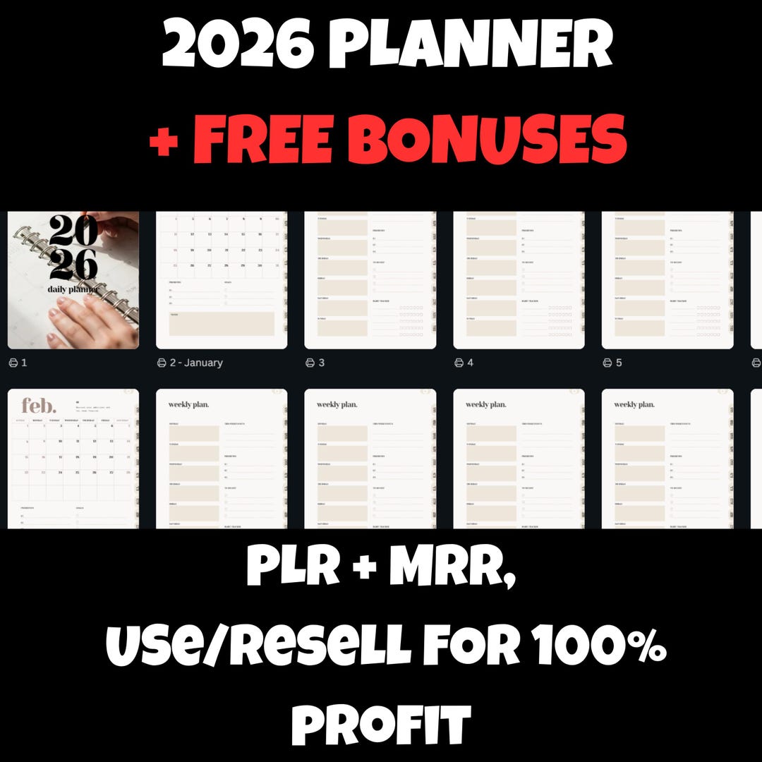 2026 DFY Digital Daily Planner Template With PLR MRR Resell Rights and ...